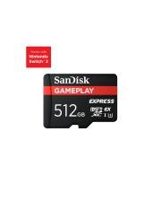 SanDisk Gameplay 512 GB microSD Express Speicherkarte für Nintendo Switch 2, auf weißem Hintergrund dargestellt.