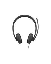 Schwarze Over-Ear-Kopfhörer mit angebrachtem Mikrofon, geeignet für Audioanrufe und Musikwiedergabe.