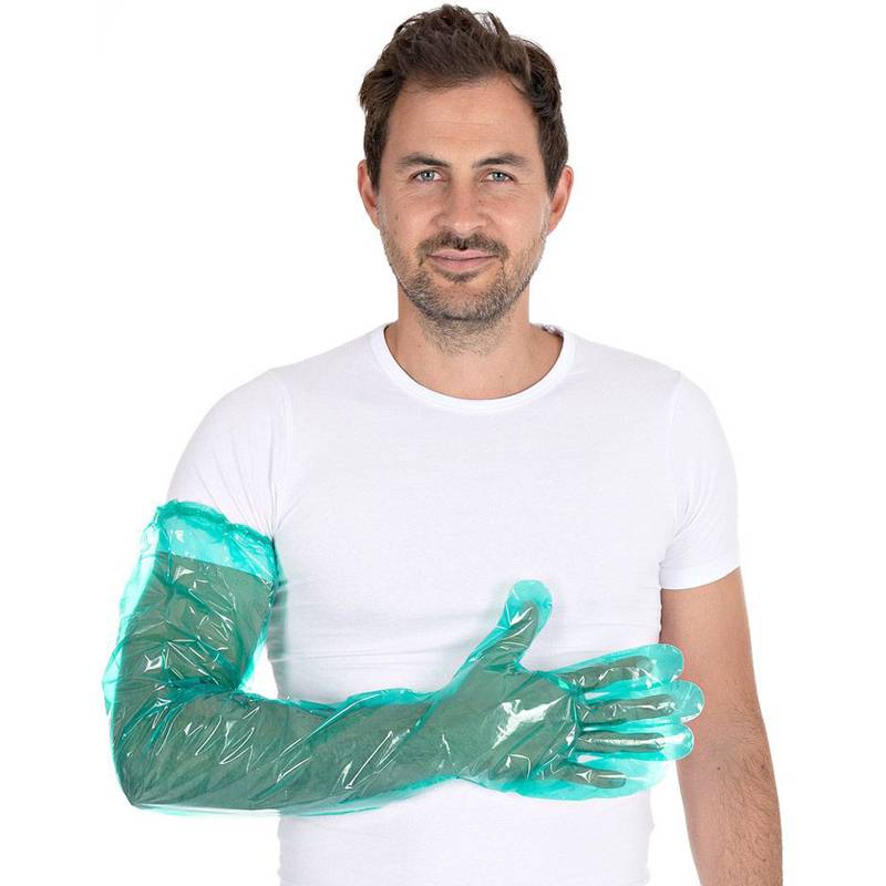 HYGOSTAR LDPE-Handschuh SOFTLINE LONG PLUS, grün