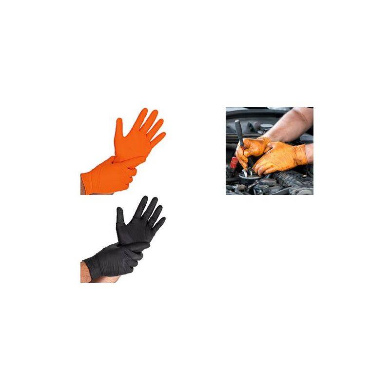 HYGOSTAR Nitril-Handschuh DIAMOND GRIP, M, orange