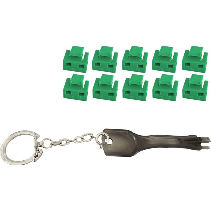 shiverpeaks RJ45-Port Blocker mit Schlüssel, grün
