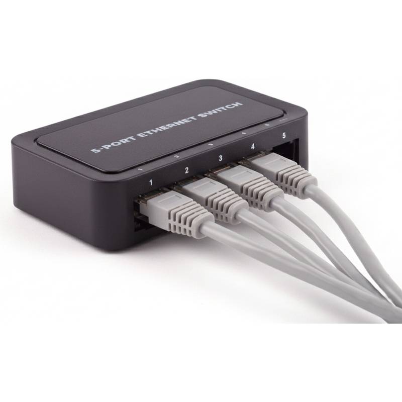 shiverpeaks Netzwerk-Switch, 5-fach, 100M, schwarz