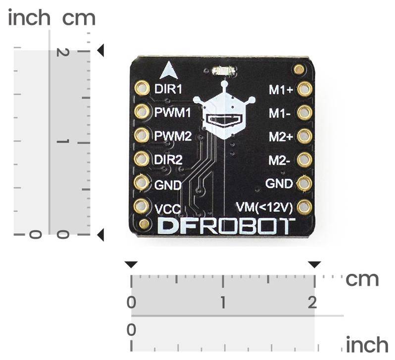 DFRobot Fermion TB6612FNG DC Motortreiber Breakout, Dual-Kanal, XH2.54 Pin, 1,2A, 5,5V
