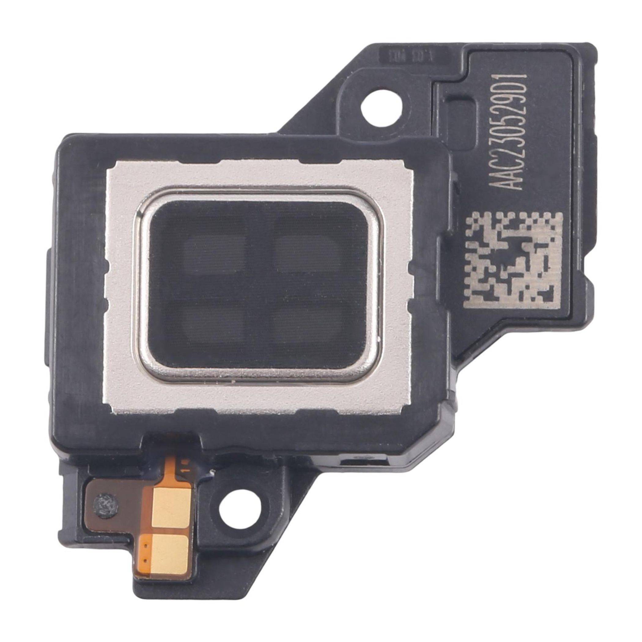 „Nahaufnahme einer Vibrationsmotor-Komponente eines Smartphones, die ein rechteckiges Element mit Metallelementen und elektronischer Schaltung zeigt.