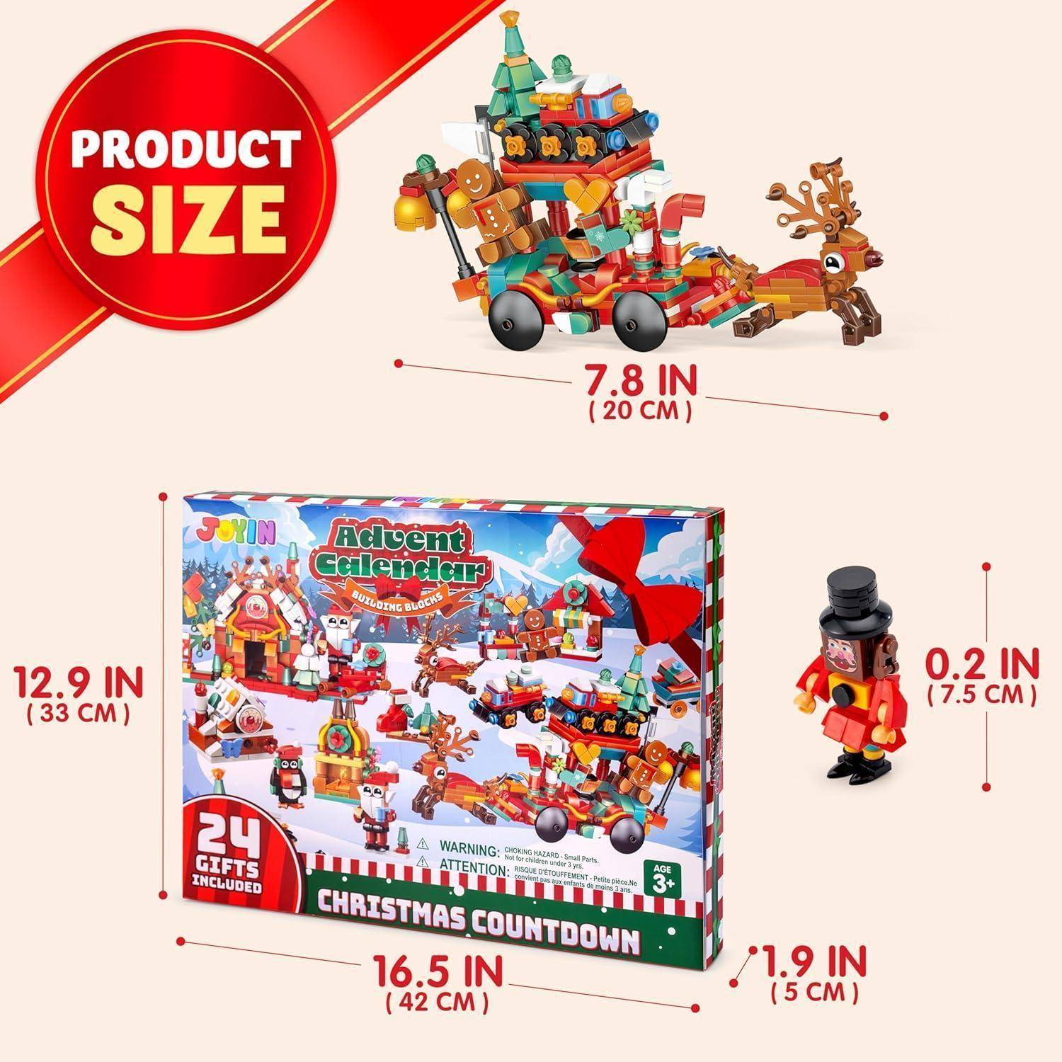 Adventskalender Weihnachtsbausteine Set