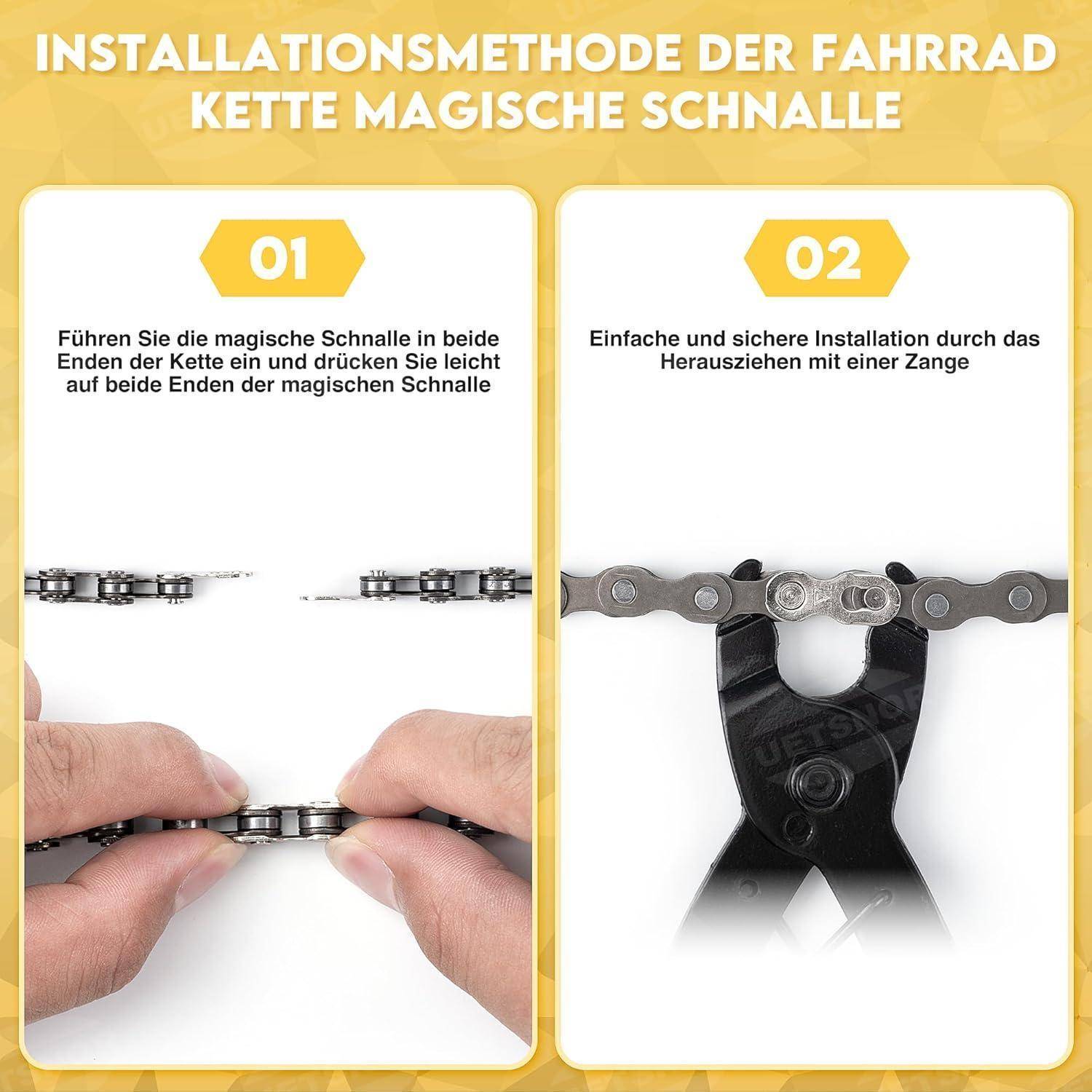 Kettennieter Set 2.0: Fahrradketten Reparatur Tool mit