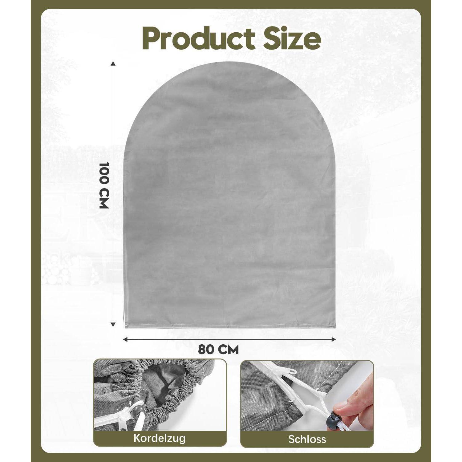 Pflanzenfrostschutz Vlies 50g/m² für Kübelpflanzen Winter 80x100cm