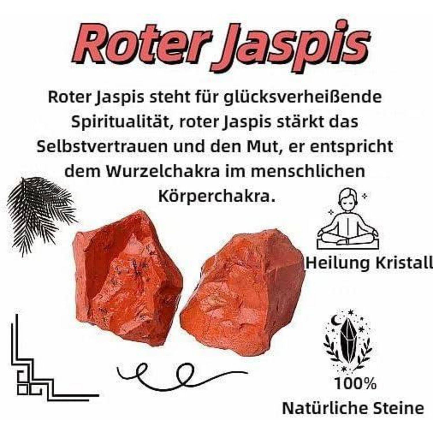 Roter Jaspis Stein 2 Stück Naturstein Kristalle Heilsteine Meditation