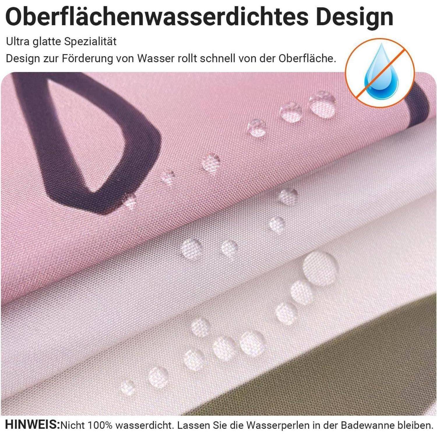 Ein glatter, wasserabweisender Entwurf; Wassertropfen gleiten leicht von der Stoffoberfläche ab. Hinweis zur Beachtung: Nicht in der Badewanne eintauchen.