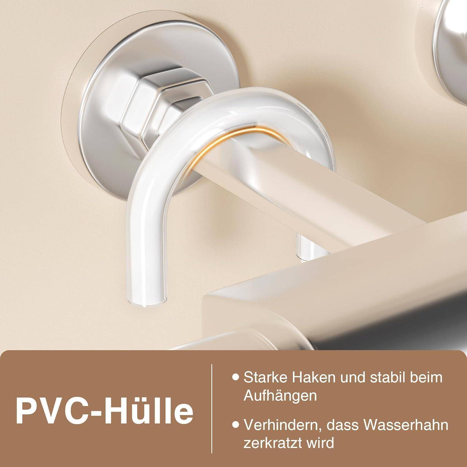 Duschablage Duschkorb Halterung Shampoo OhneBohren 30cm Weiß