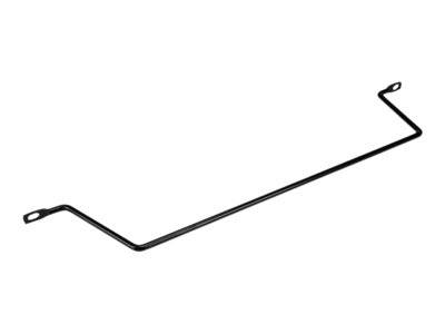 Ein dünner Metalldraht, der im rechten Winkel gebogen ist und eine klammer- oder hakentypische Form aufweist.