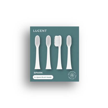 LUCENT Spark Ersatz Zahnbürstenköpfe 4 Stk. weiss