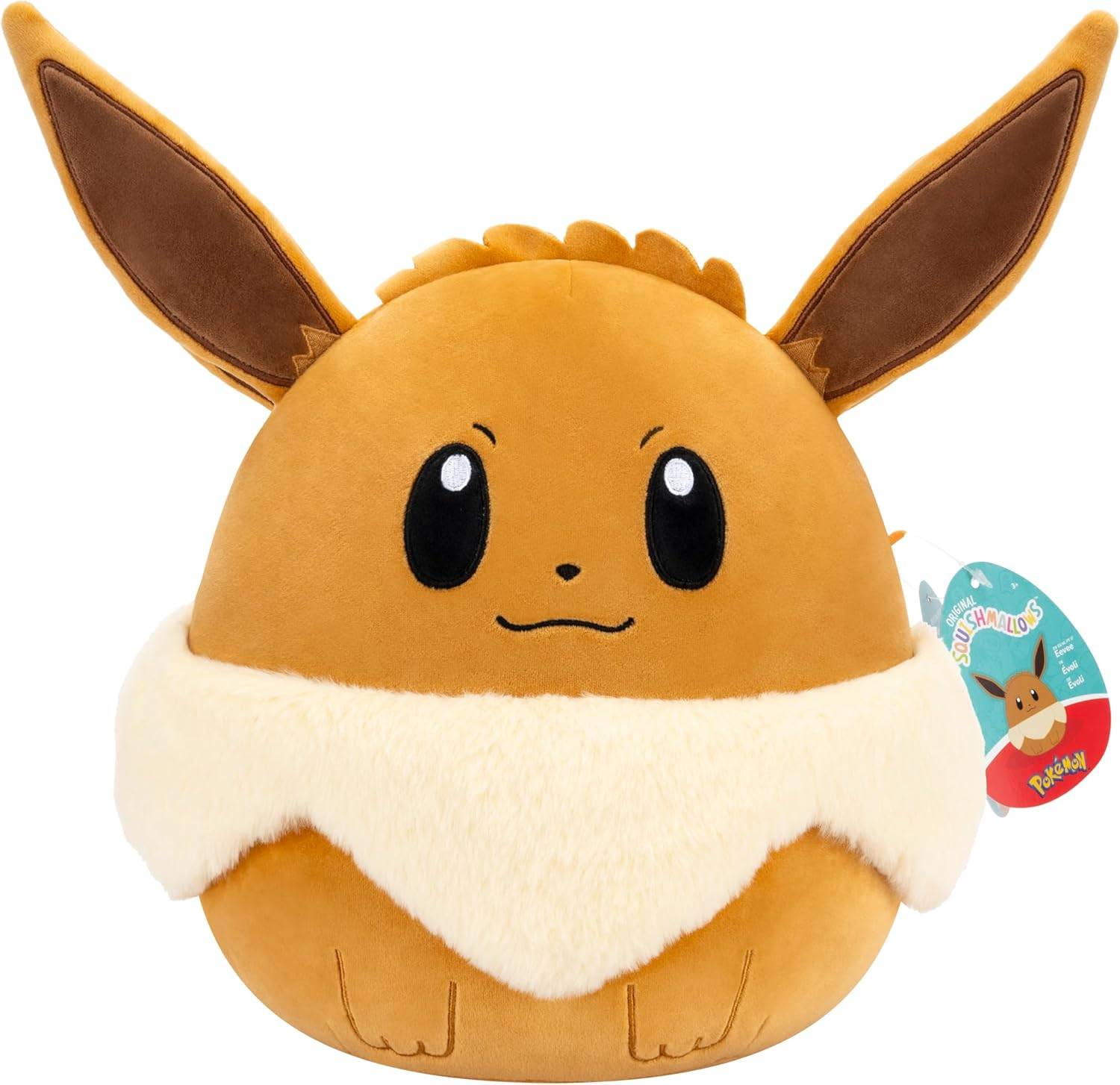 Jazwares SQPK00059 - Pokémon x Squishmallows - Evoli 25 cm (10")