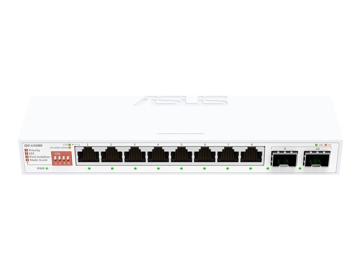 ASUS QG-U1080 Unmanaged Switch 8x 2.5G Ethernet, 2x 10G SFP+8x 2.5G Ethernet
