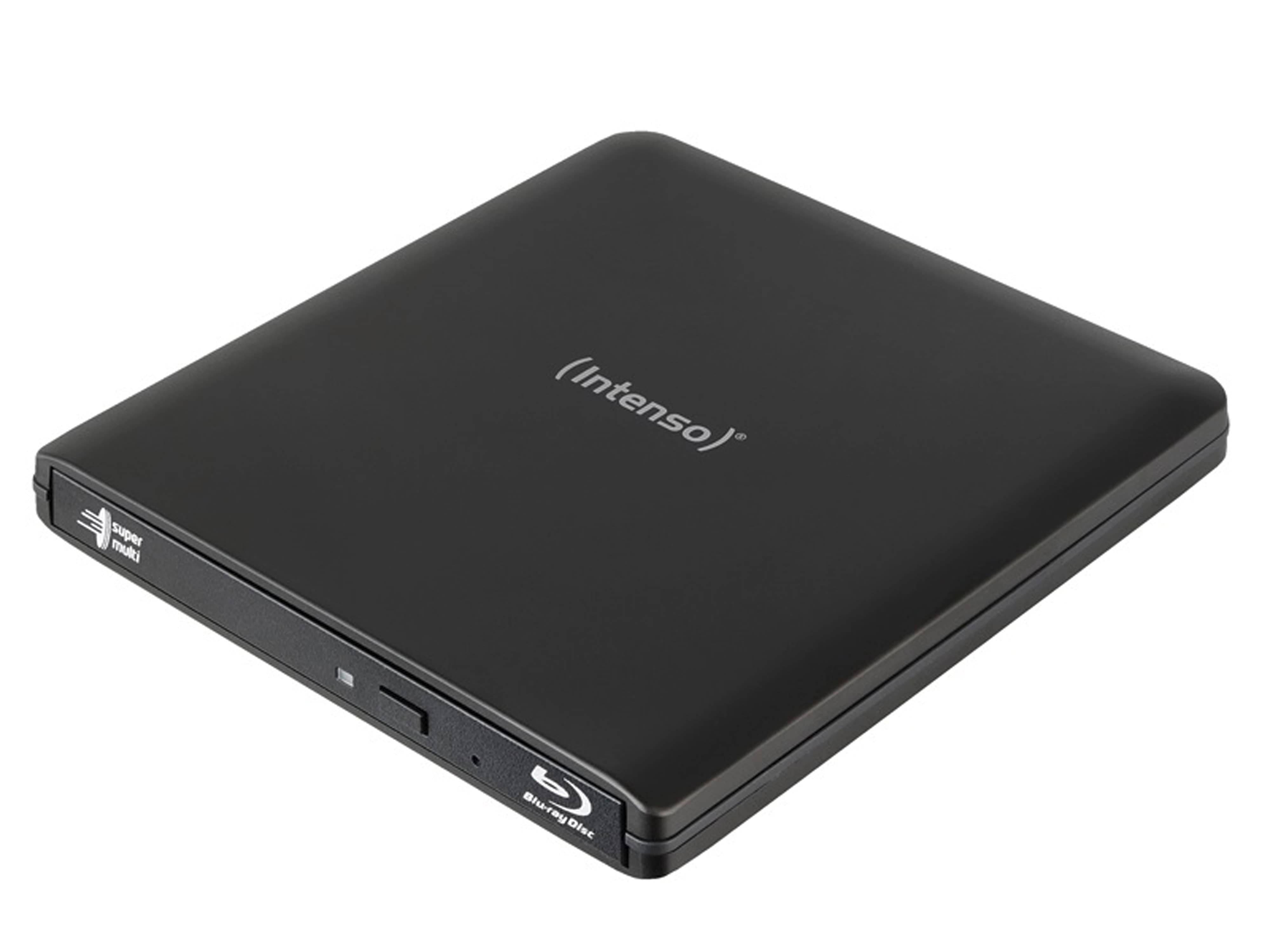 Schwarzer externer Blu-ray-Disc-Brenner mit 