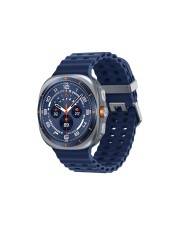 Samsung Galaxy Watch Ultra 47 mm Titanium Blue intelligente Uhr mit Marineband Gummi Blau Bandgröße: S/M/L Anzeige 3,73 cm 1.5" 64 GB LTE NFC Blueto