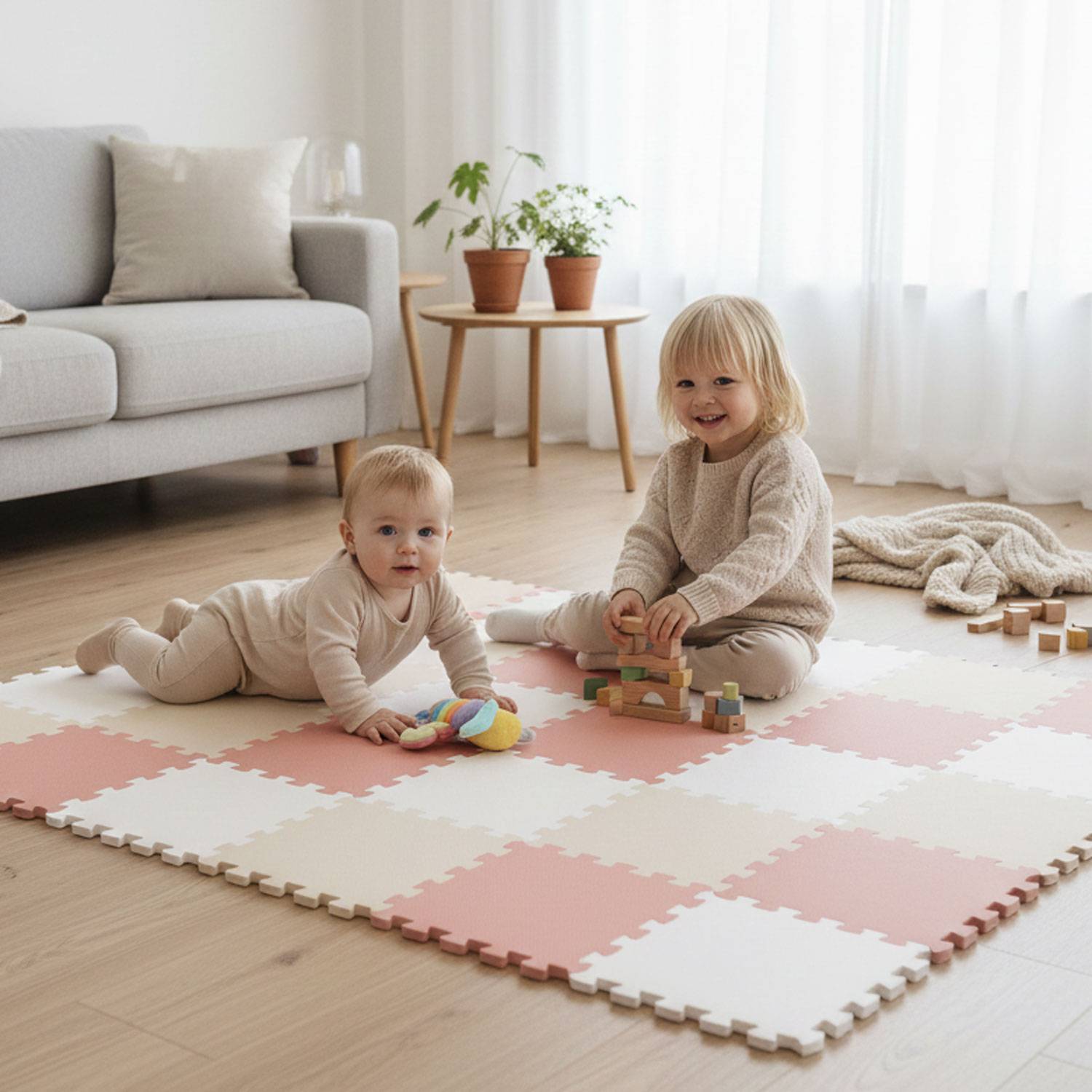 27 Teile Spielmatte Baby Puzzlematte 30x30 Krabbelmatte Bodenmatte Kinderzimmer