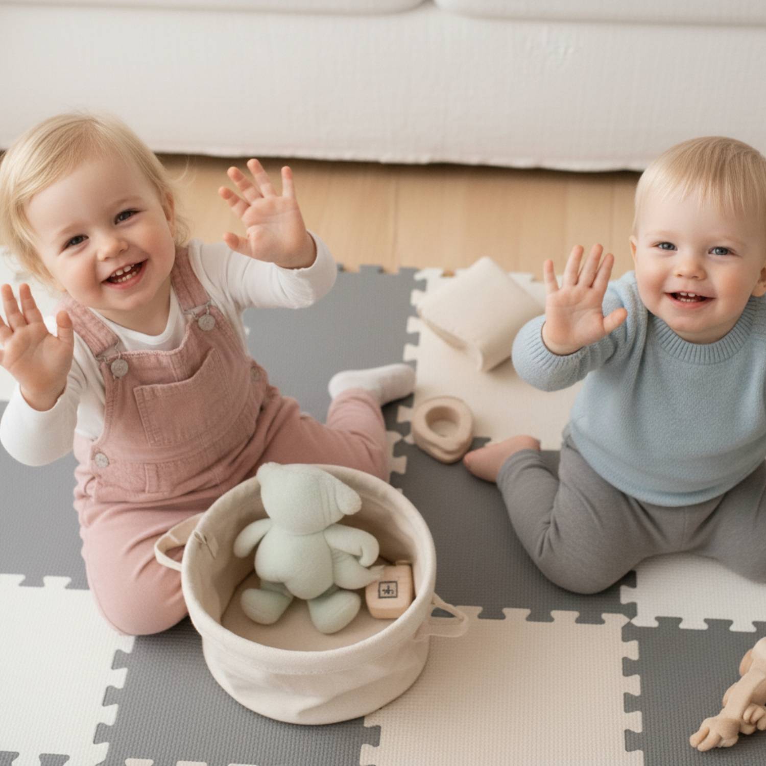 27 Teile Spielmatte Baby Puzzlematte 30x30 Krabbelmatte Bodenmatte Kinderzimmer