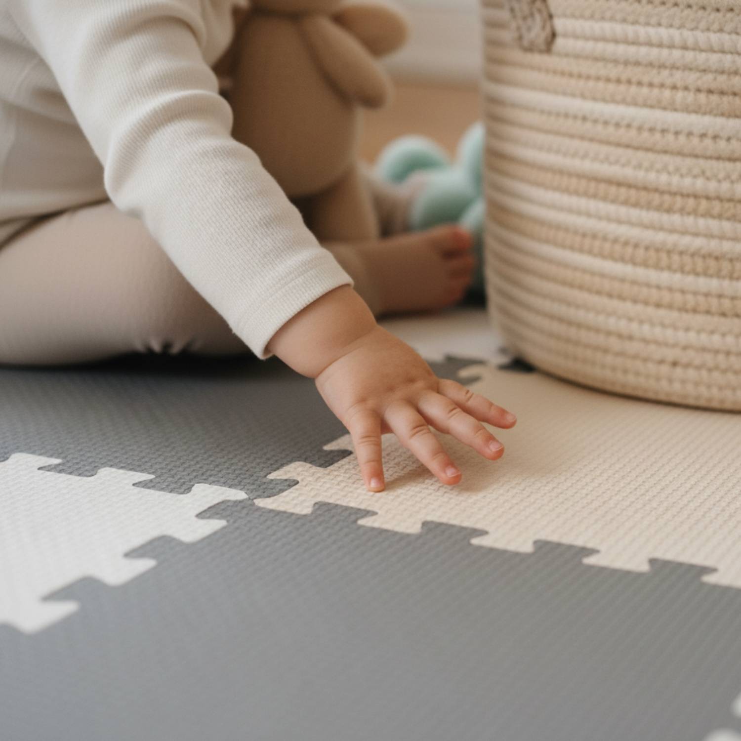 27 Teile Spielmatte Baby Puzzlematte 30x30 Krabbelmatte Bodenmatte Kinderzimmer