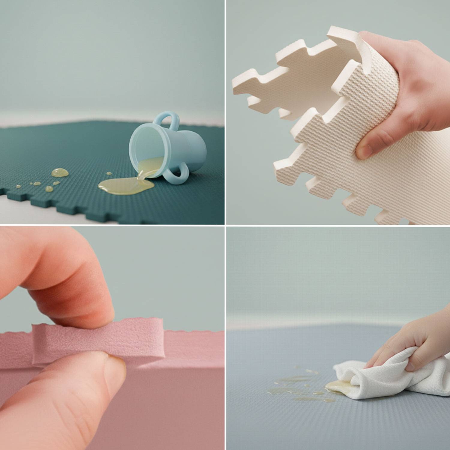 27 Teile Spielmatte Baby Puzzlematte 30x30 Krabbelmatte Bodenmatte Kinderzimmer