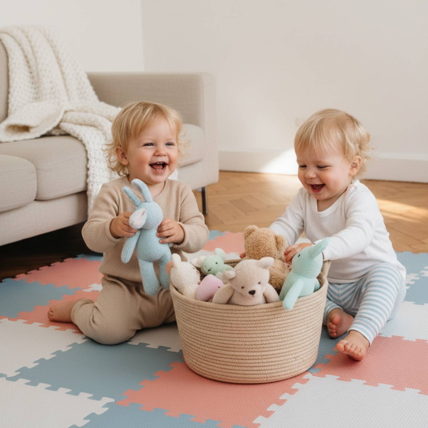 27 Teile Spielmatte Baby Puzzlematte 30x30 Krabbelmatte Bodenmatte Kinderzimmer