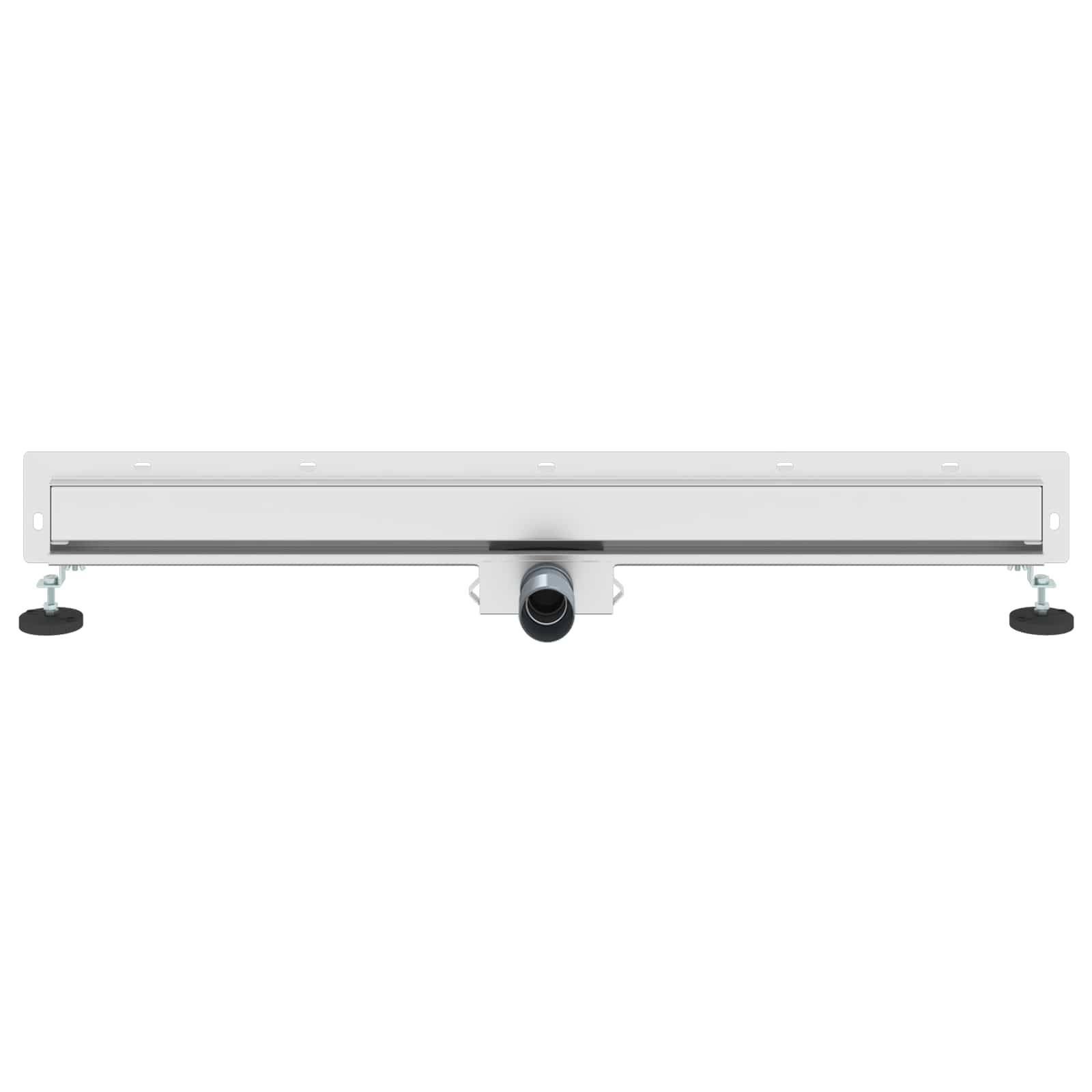 vidaXL Wandmontierter Duschablauf Silber 90 cm Edelstahl 304