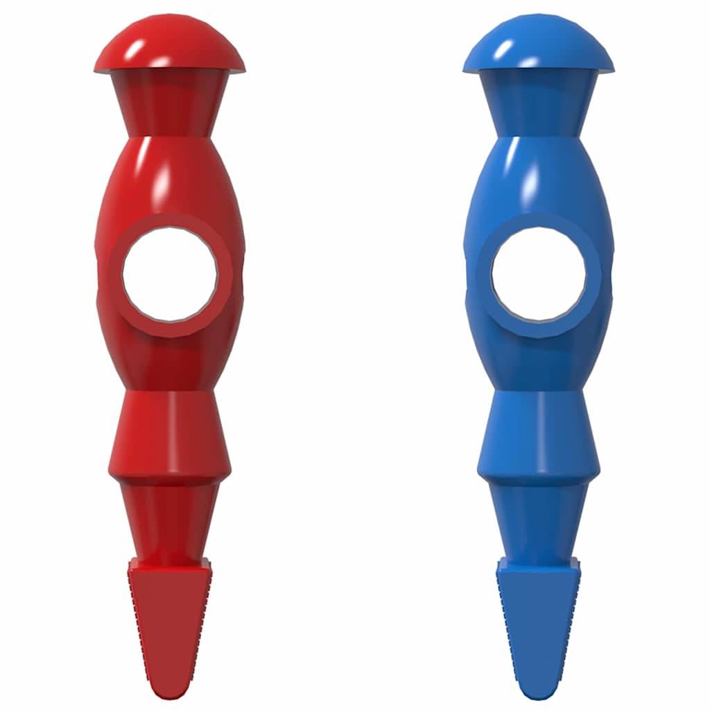 vidaXL Tischfußball Spieler 22 pcs Blau und Rot 2,4 x 2,1 x 9,7 cm PP