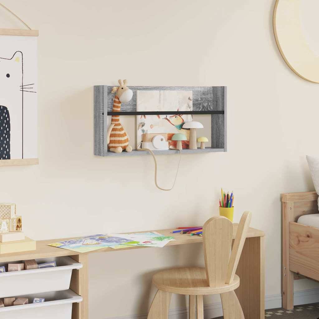 vidaXL Magazinregal Graues Sonoma 60 x 12 x 30 cm Holzwerkstoff