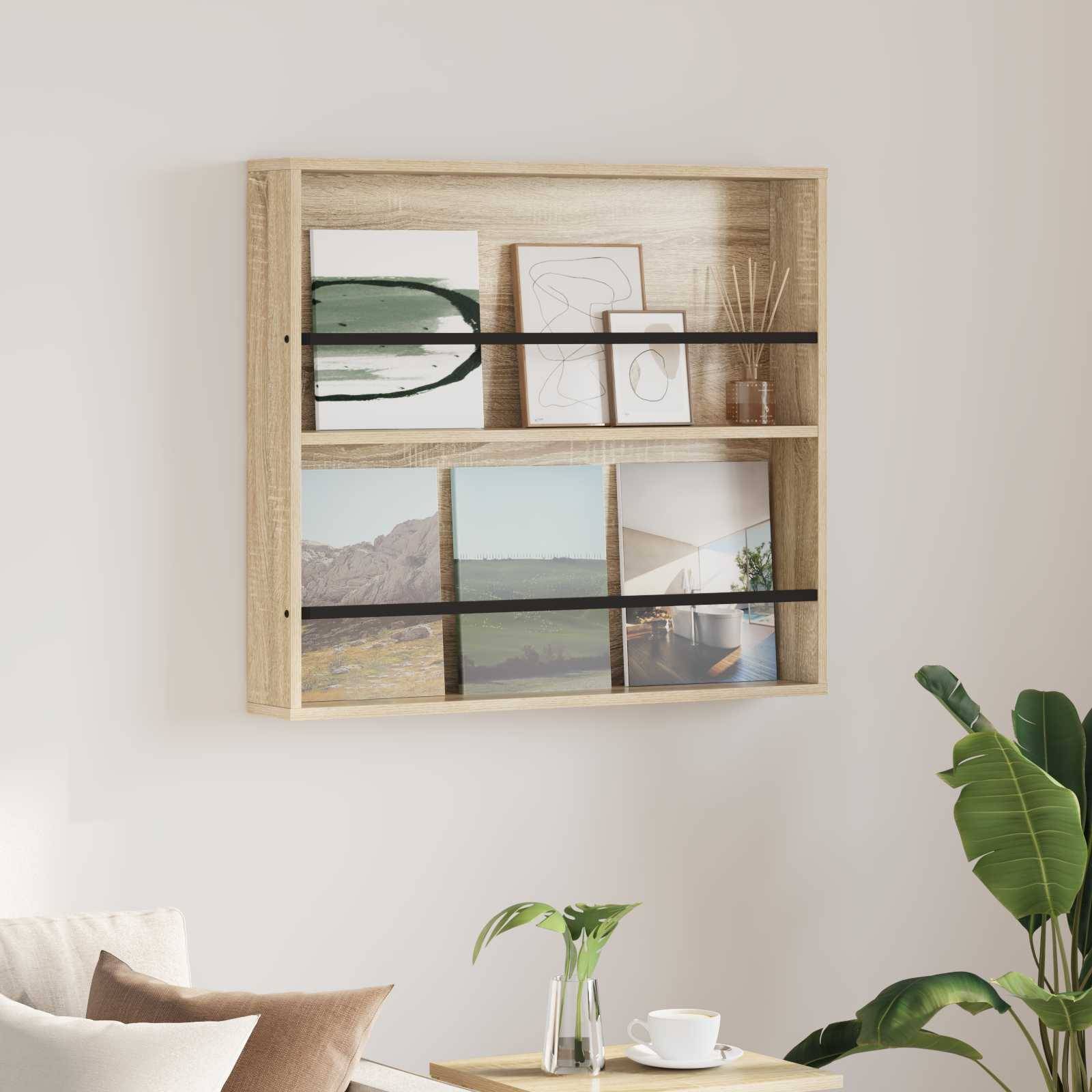 vidaXL Magazinregal Sonoma-Eiche 80 x 12 x 70 cm Holzwerkstoff
