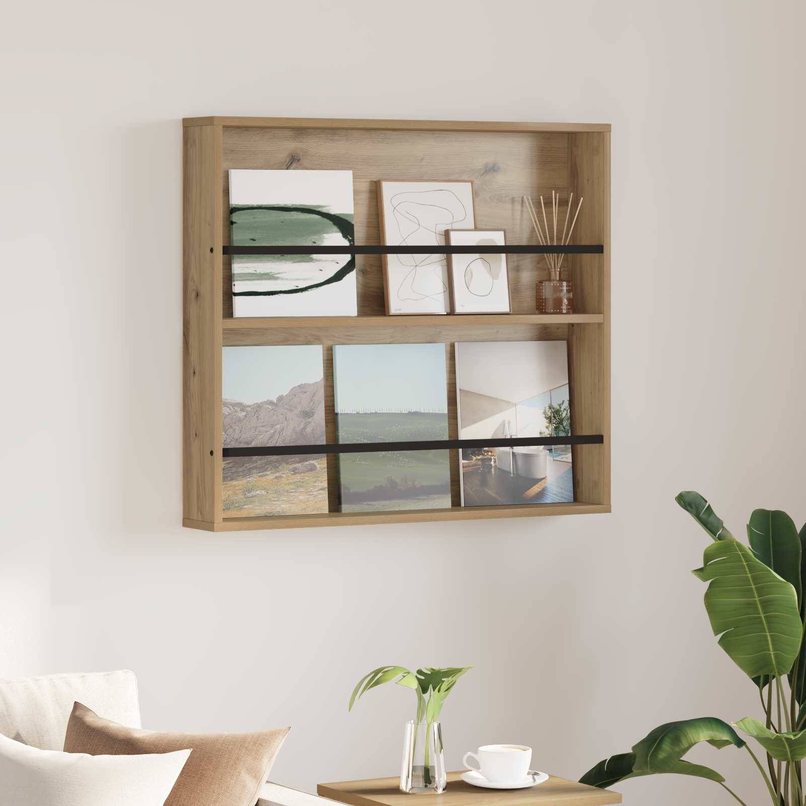 vidaXL Magazinregal Artisan-Eiche 80 x 12 x 70 cm Holzwerkstoff
