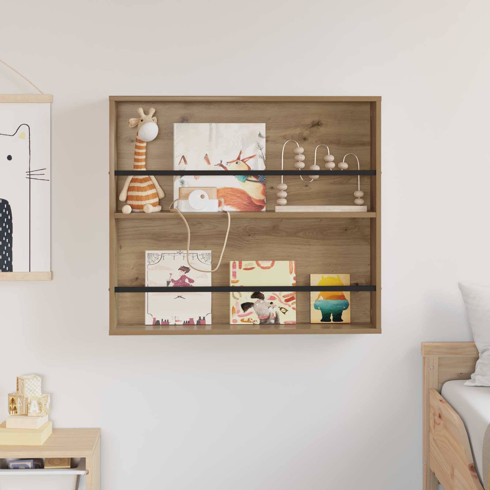 vidaXL Magazinregal Artisan-Eiche 80 x 12 x 70 cm Holzwerkstoff