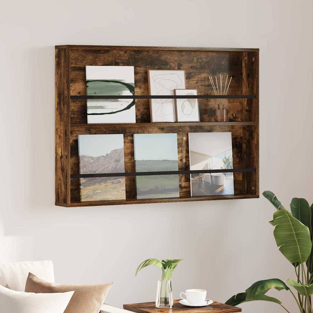 vidaXL Magazinregal Geräucherte Eiche 100 x 12 x 70 cm Holzwerkstoff