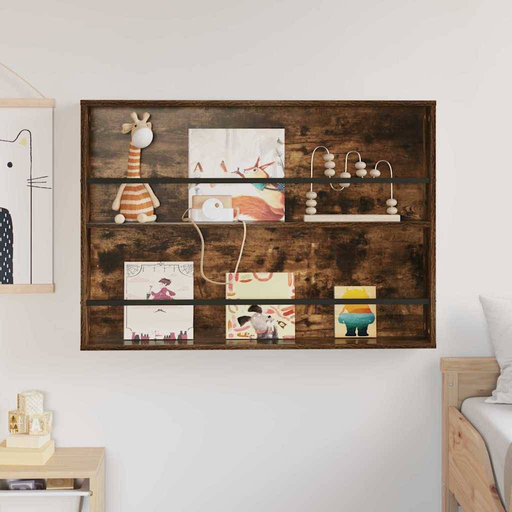 vidaXL Magazinregal Geräucherte Eiche 100 x 12 x 70 cm Holzwerkstoff