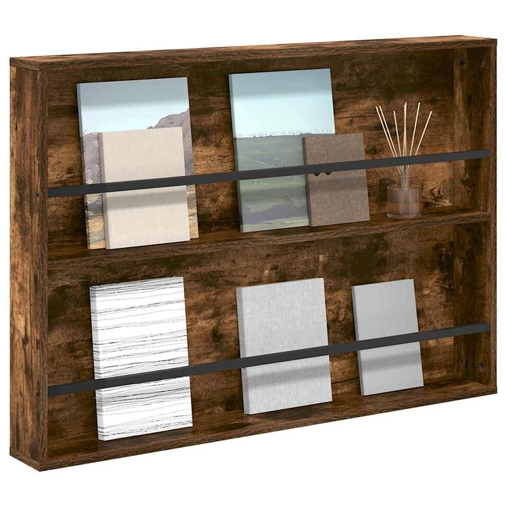 vidaXL Magazinregal Geräucherte Eiche 100 x 12 x 70 cm Holzwerkstoff