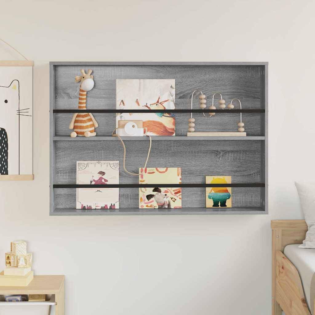 vidaXL Magazinregal Graues Sonoma 100 x 12 x 70 cm Holzwerkstoff