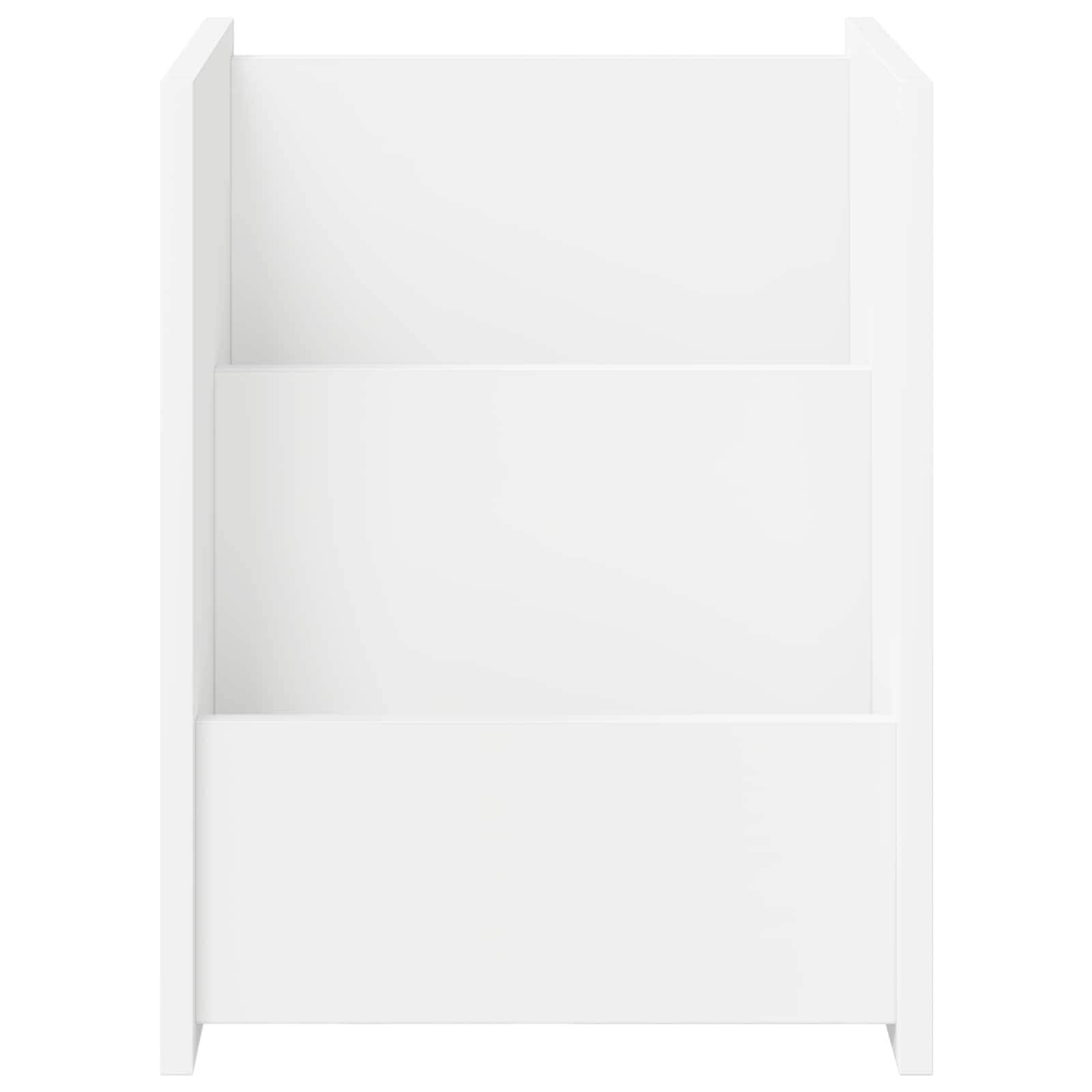 vidaXL Magazinregal mit Regal Weiß 35 x 35 x 45 cm Holzwerkstoff