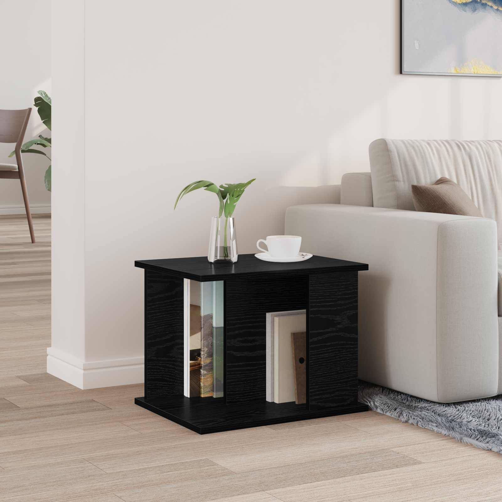 vidaXL Magazinregal Schwarz Eichen-Optik 35 x 35 x 45 cm Holzwerkstoff