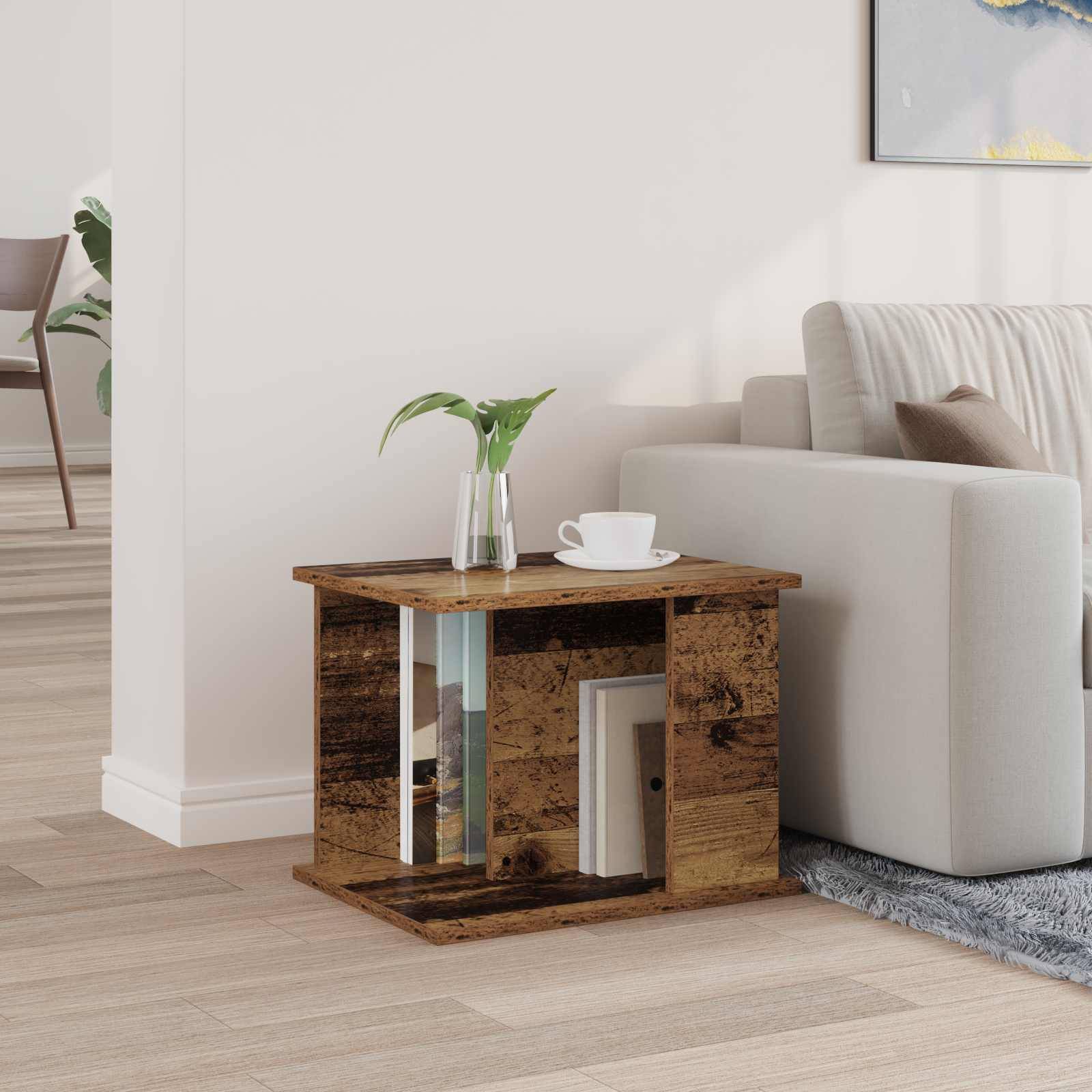 vidaXL Magazinregal mit Regal Altholz 35 x 35 x 45 cm Holzwerkstoff