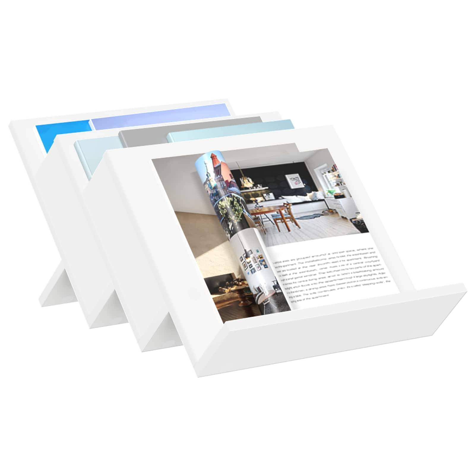 vidaXL Magazinregal mit Regal Weiß 53 x 40 x 28,5 cm Holzwerkstoff