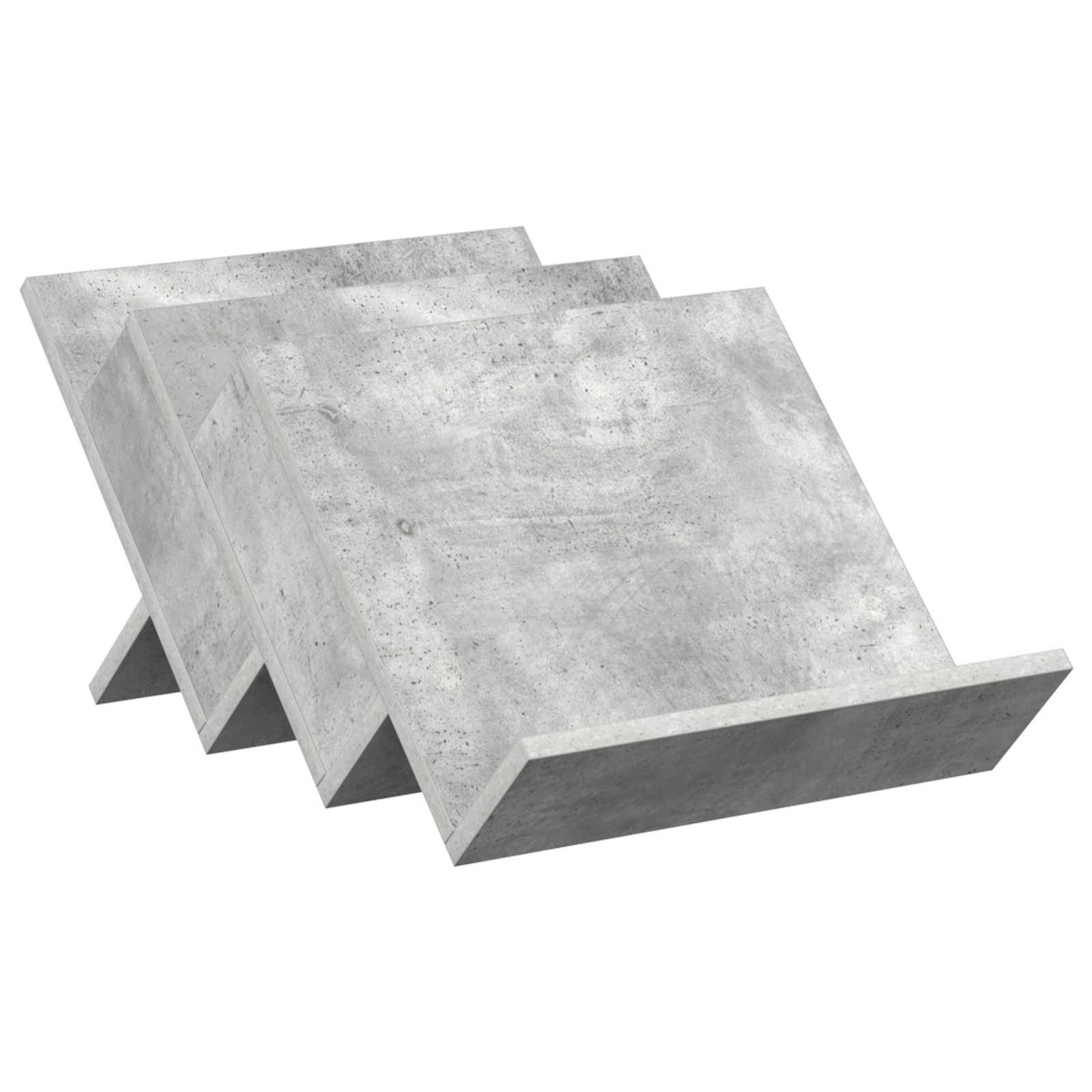 vidaXL Magazinregal Beton Grau 53 x 40 x 28,5 cm Holzwerkstoff