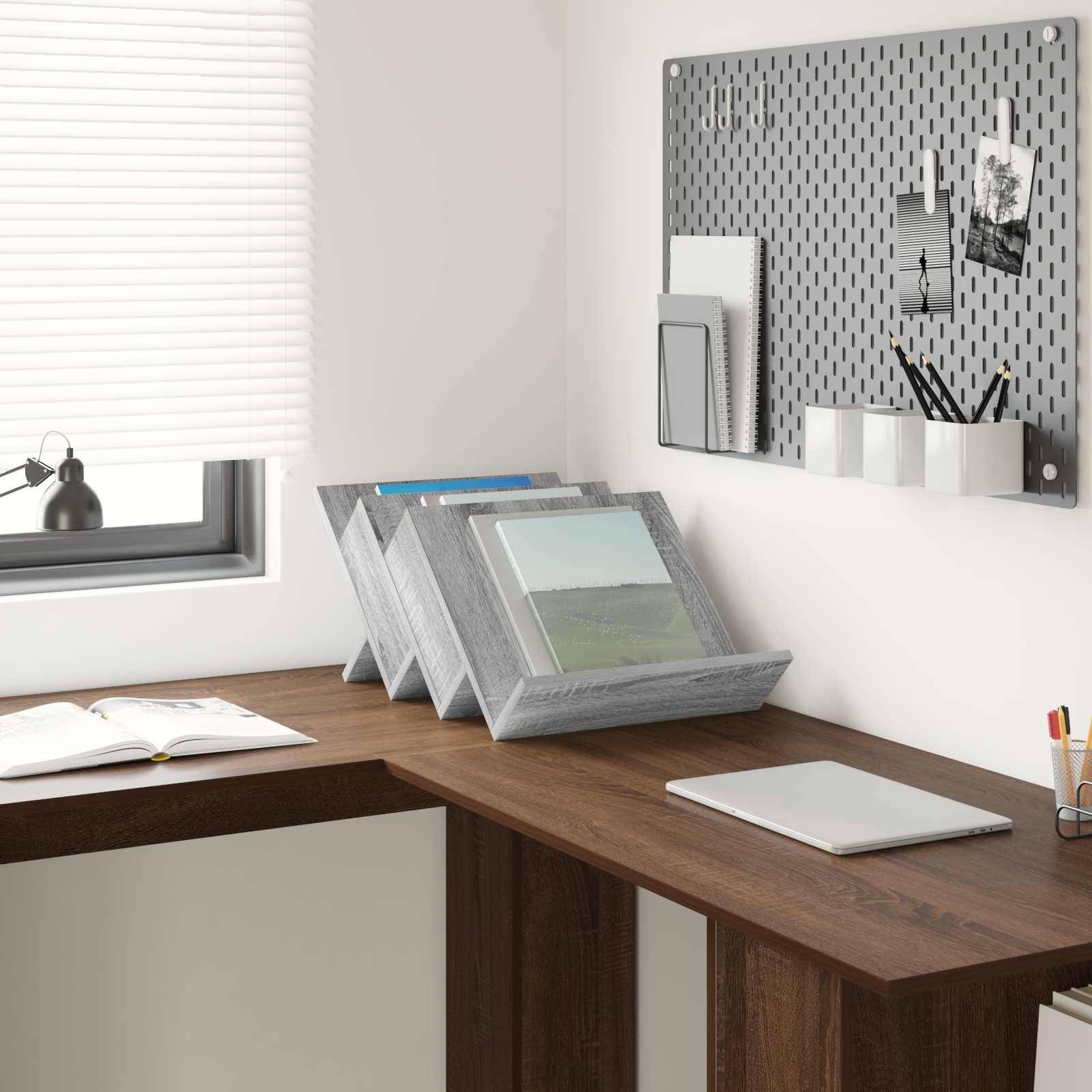 vidaXL Magazinregal Graues Sonoma 53 x 40 x 28,5 cm Holzwerkstoff