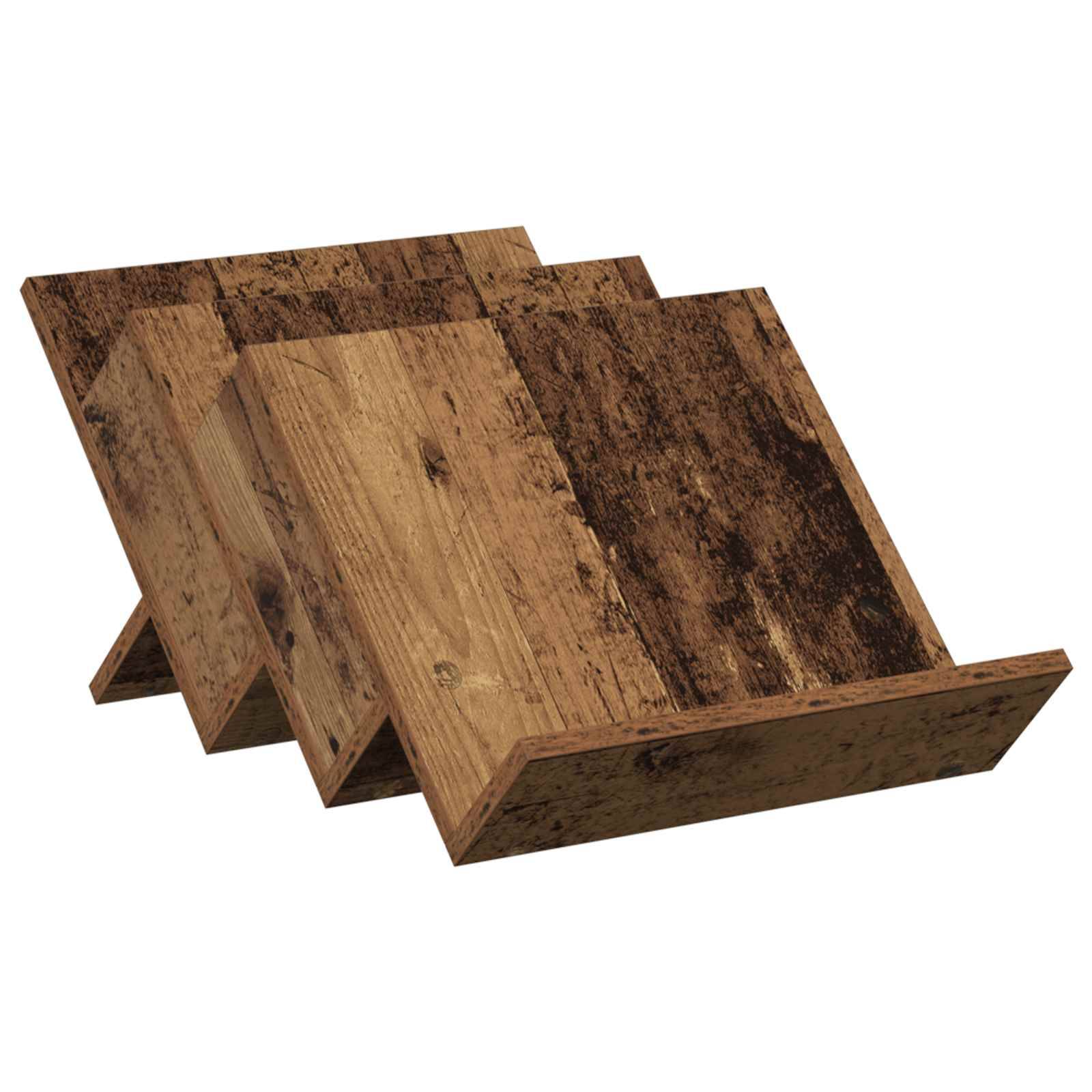 vidaXL Magazinregal mit Regal Altholz 53 x 40 x 28,5 cm Holzwerkstoff