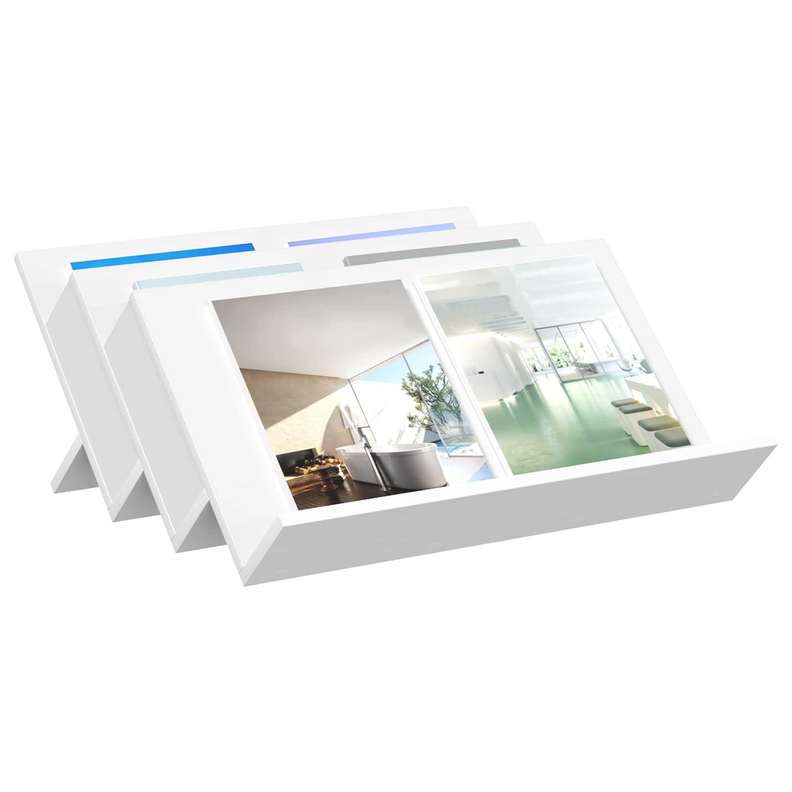 vidaXL Magazinregal mit Regal Weiß 65 x 53 x 28,5 cm Holzwerkstoff