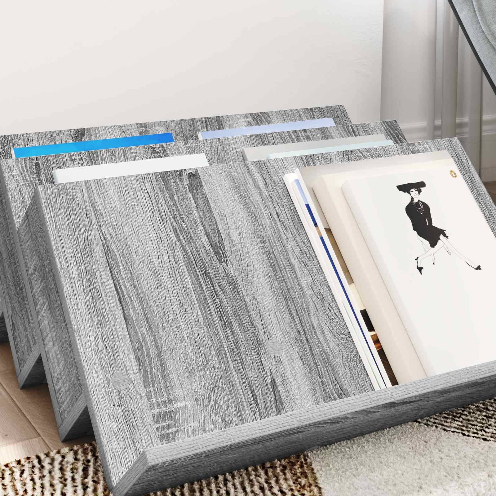 vidaXL Magazinregal Graues Sonoma 65 x 53 x 28,5 cm Holzwerkstoff
