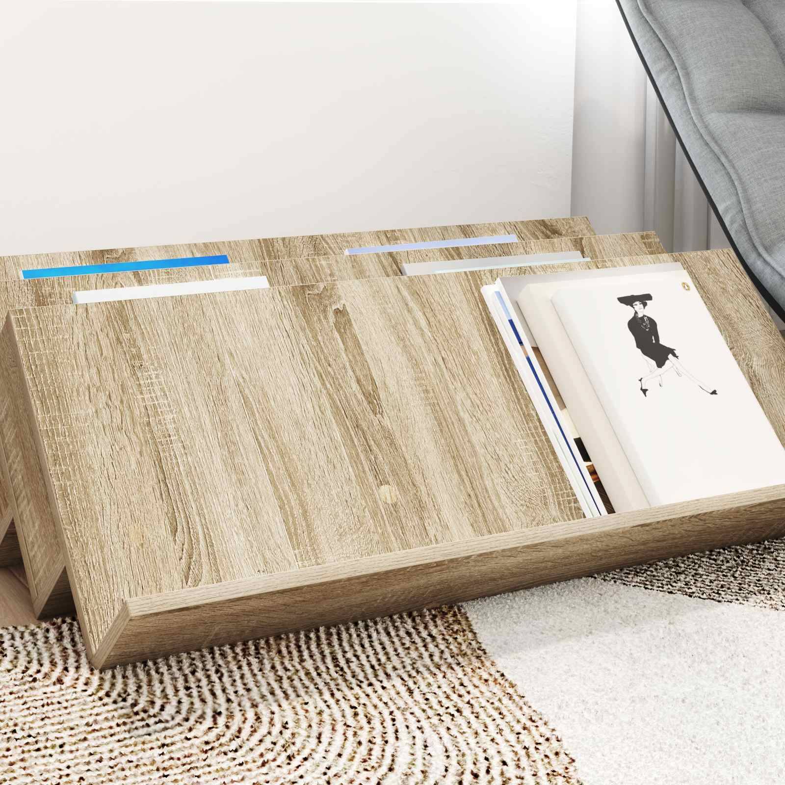 vidaXL Magazinregal Sonoma-Eiche 90 x 53 x 28,5 cm Holzwerkstoff