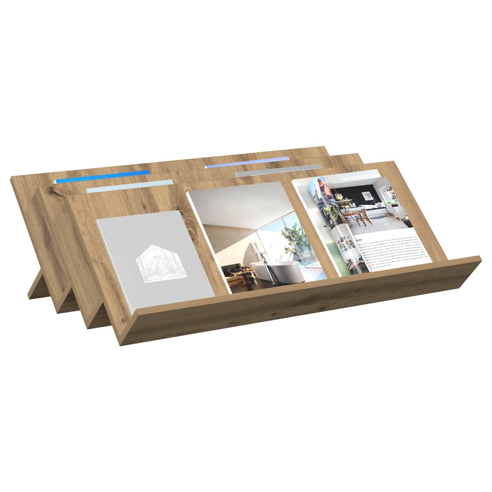 vidaXL Magazinregal Artisan-Eiche 90 x 53 x 28,5 cm Holzwerkstoff