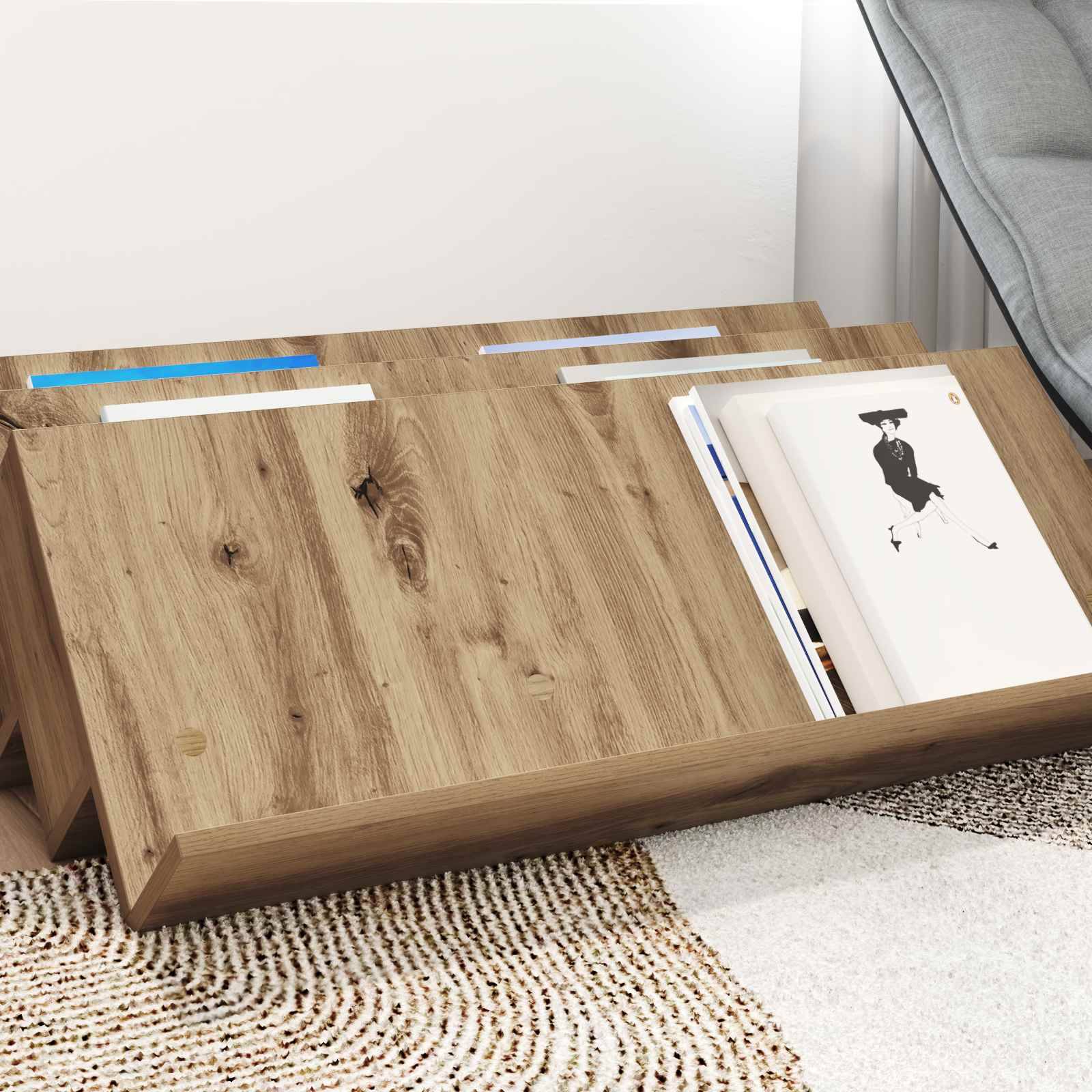 vidaXL Magazinregal Artisan-Eiche 90 x 53 x 28,5 cm Holzwerkstoff