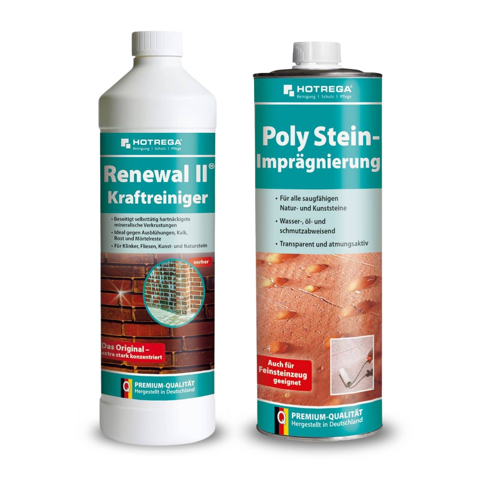HOTREGA Renewal II 1 Liter + Poly Stein Imprägnierung 1L