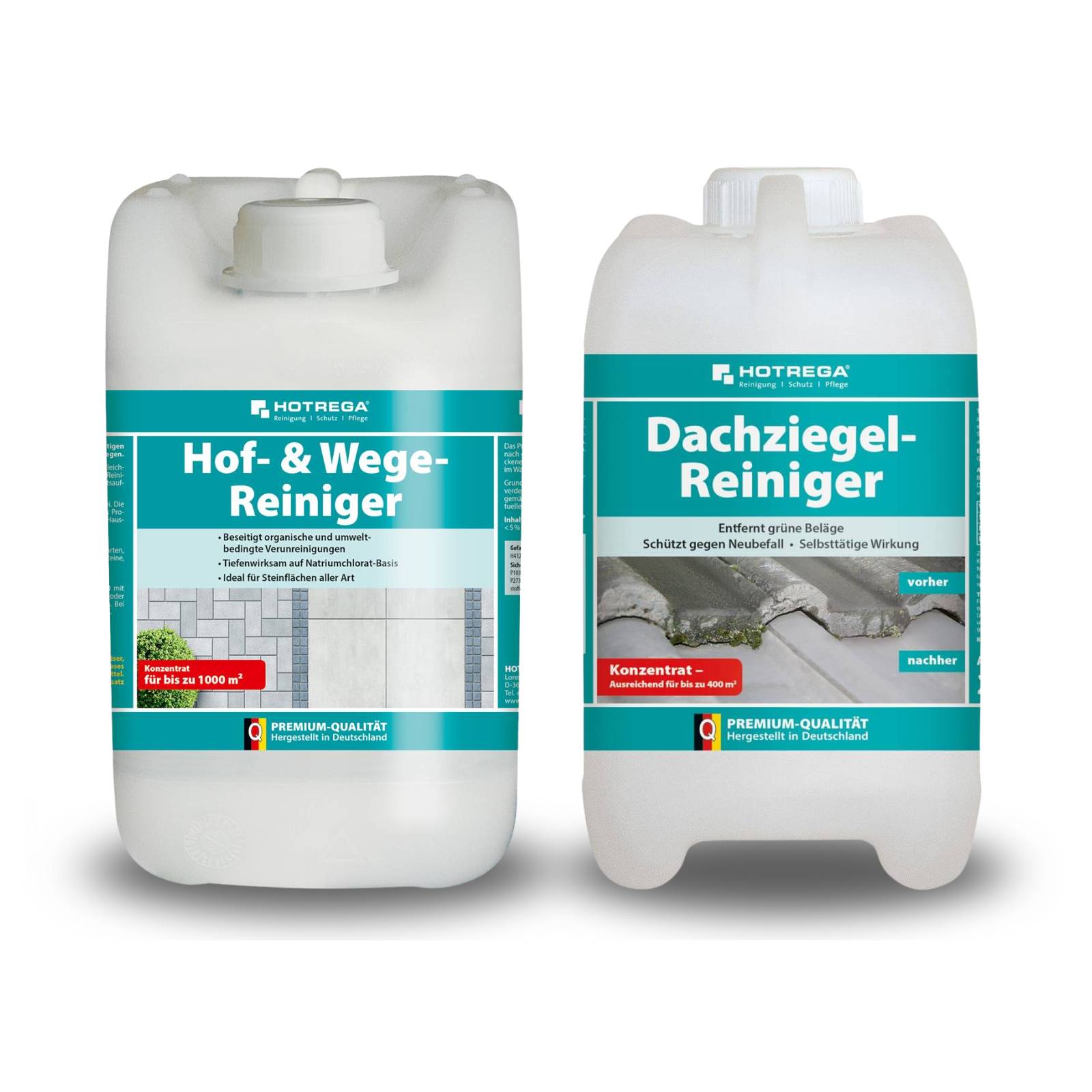 HOTREGA Dachziegelreiniger 2L & Hof- und Wege-Reiniger 5L