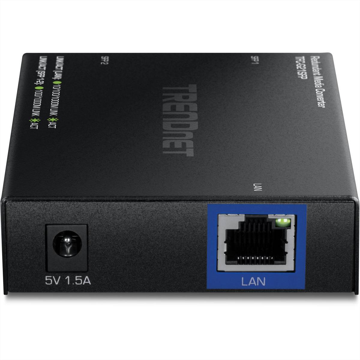 TRENDnet TFC-G21SFP Medien Konverter 1000BASE-T zu Dual SFP, Redundant Mode